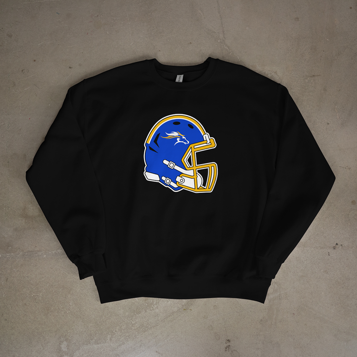 Iola Mustangs Helmet Crewneck