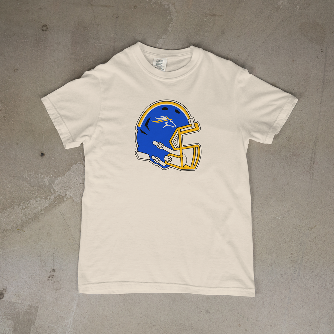 Iola Mustangs Helmet Comfort Colors® Short Sleeve Tee