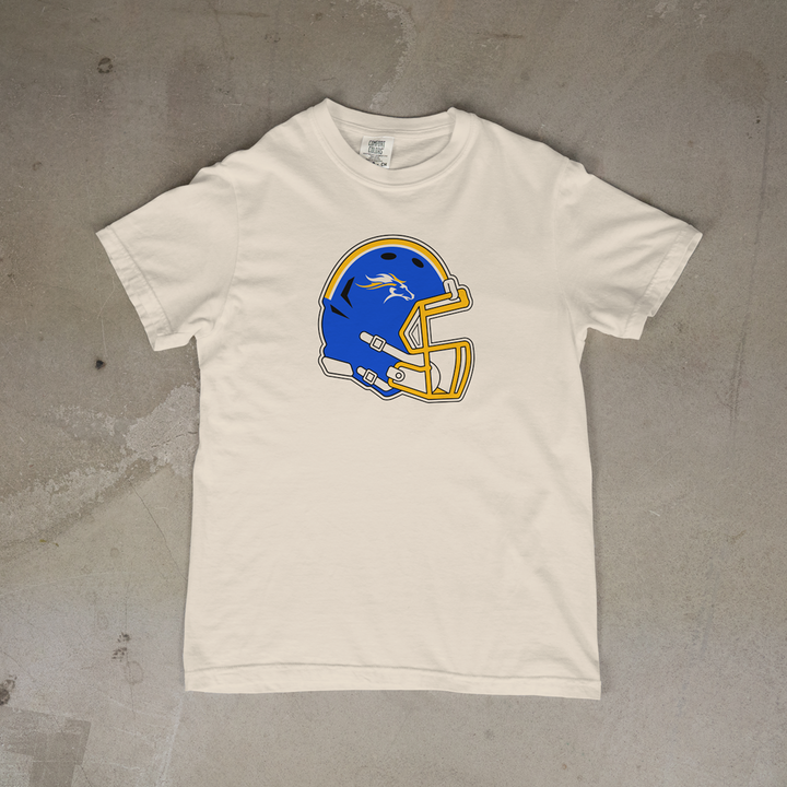 Iola Mustangs Helmet Comfort Colors® Short Sleeve Tee