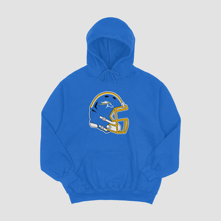 Iola Mustangs Helmet Hooded Fleece