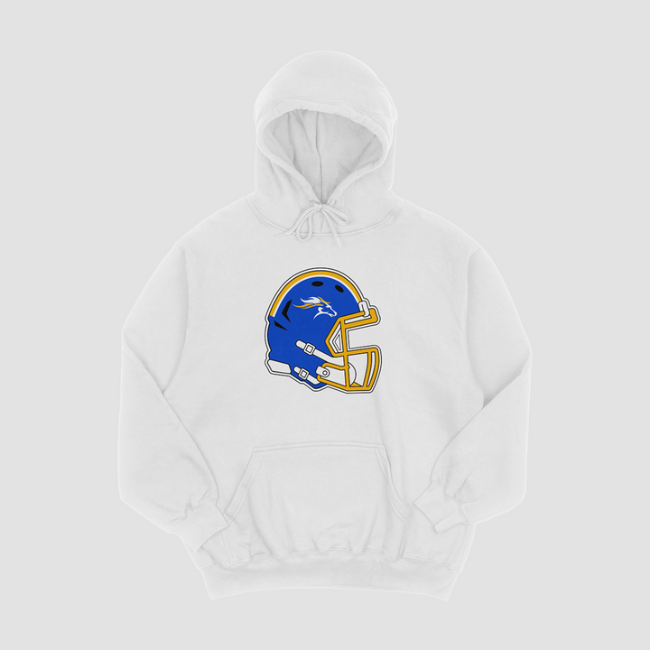 Iola Mustangs Helmet Hooded Fleece