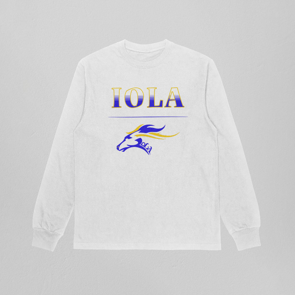 Iola Mustangs Stack Heavyweight Long Sleeve Tee