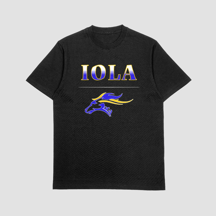 Iola Mustangs Stack Heavyweight Short Sleeve Tee