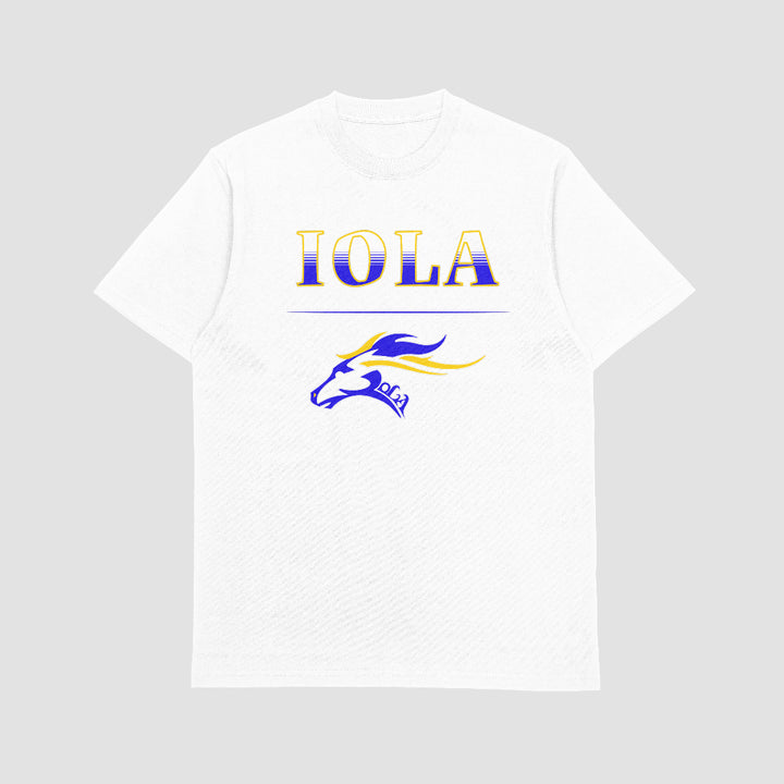 Iola Mustangs Stack Heavyweight Short Sleeve Tee