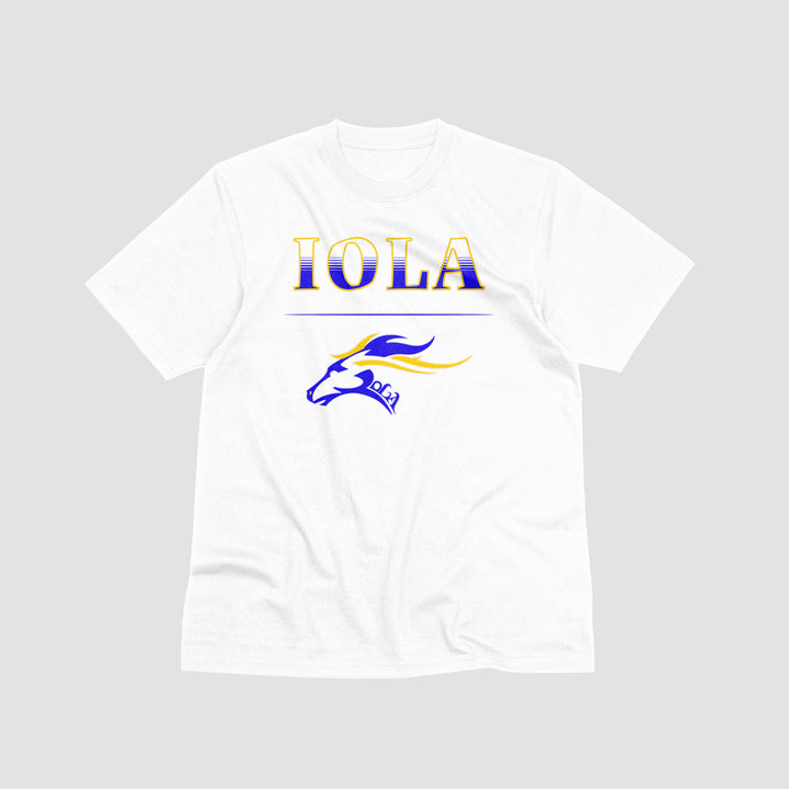Iola Mustangs Stack Active Short Sleeve Tee