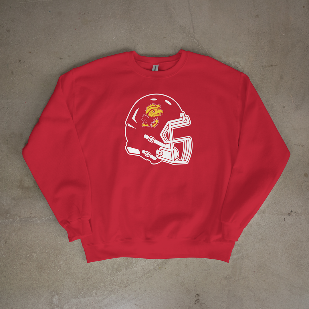 Jayhawk-Linn Helmet Crewneck