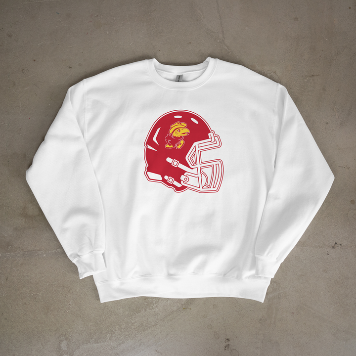 Jayhawk-Linn Helmet Crewneck