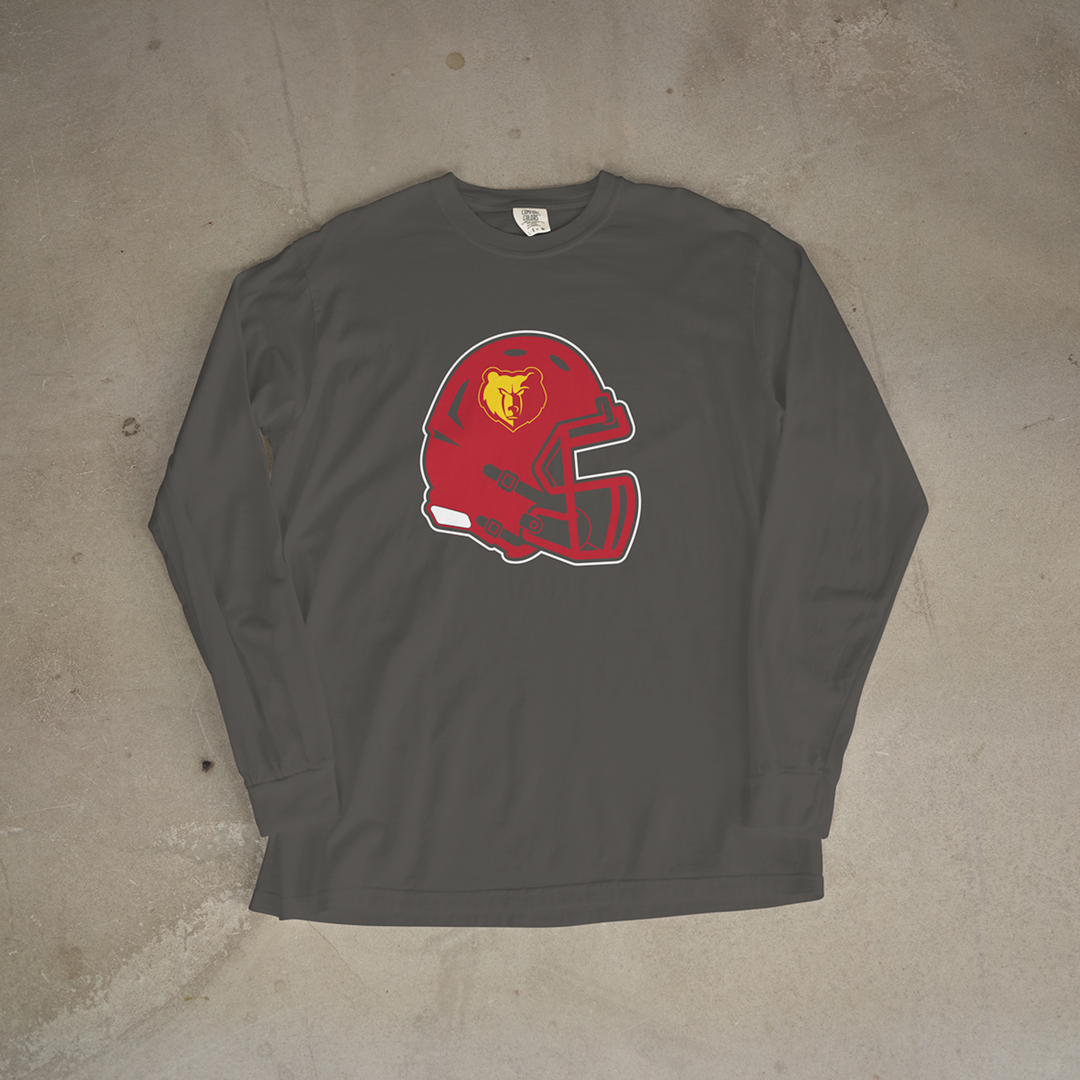 Labette County Grizzlies Helmet Comfort Colors® Long Sleeve Tee