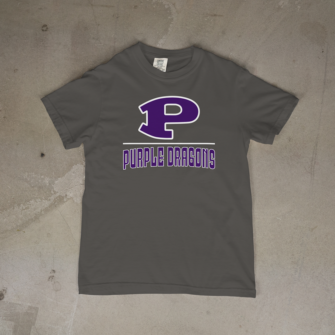Pittsburg Purple Dragons Lockup Comfort Colors® Short Sleeve Tee