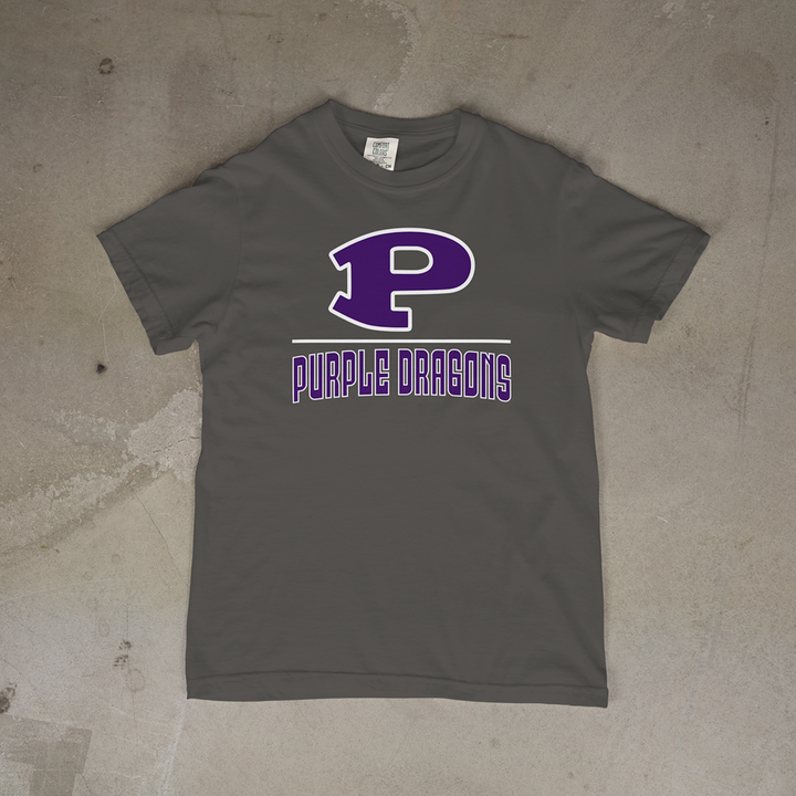 Pittsburg Purple Dragons Lockup Comfort Colors® Short Sleeve Tee