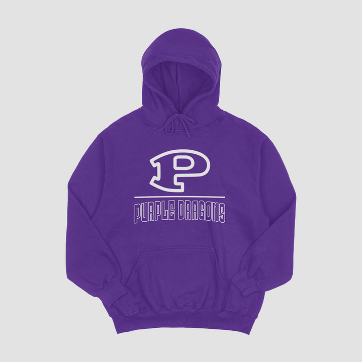 Pittsburg Purple Dragons Lockup Hooded Fleece