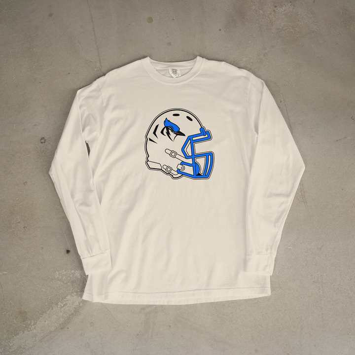 Pleasanton Blu-Jays Helmet Comfort Colors® Long Sleeve Tee