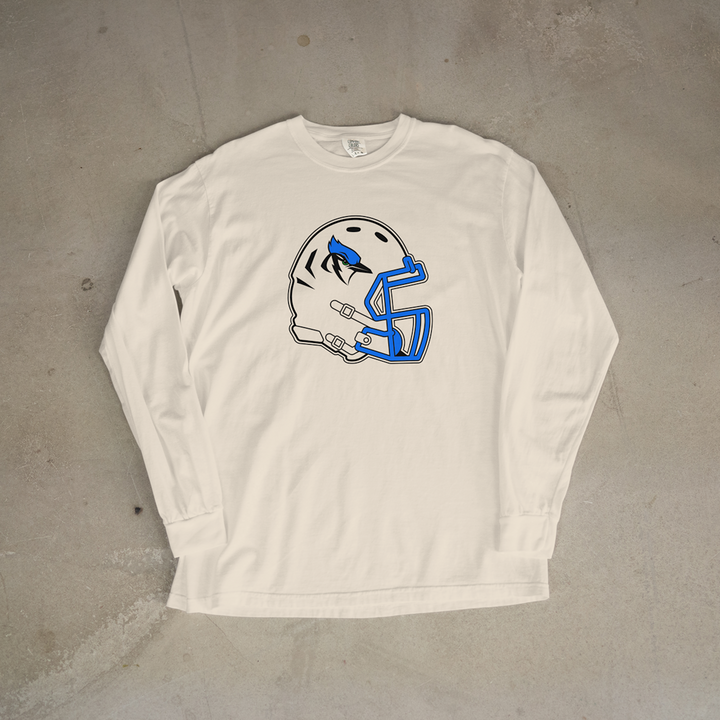 Pleasanton Blu-Jays Helmet Comfort Colors® Long Sleeve Tee