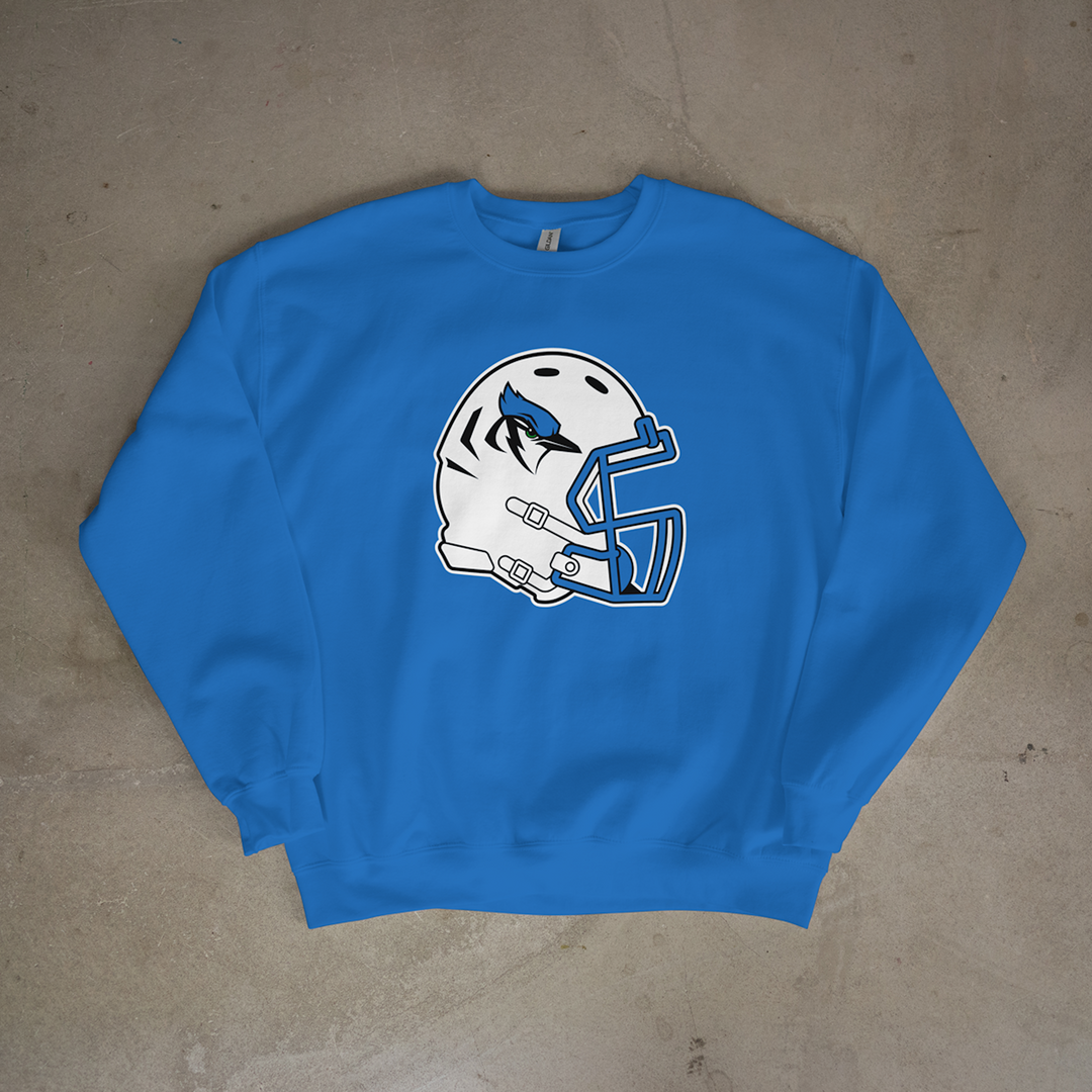 Pleasanton Blu-Jays Helmet Crewneck