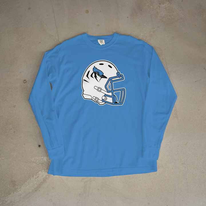 Pleasanton Blu-Jays Helmet Comfort Colors® Long Sleeve Tee