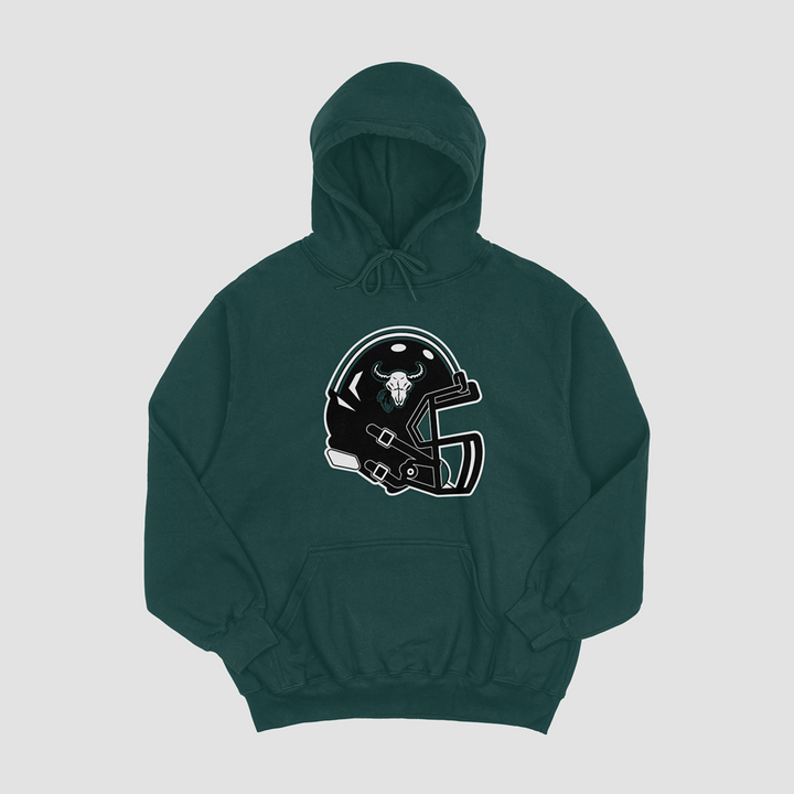 Prairie View Buffalos Helmet Hooded Fleece