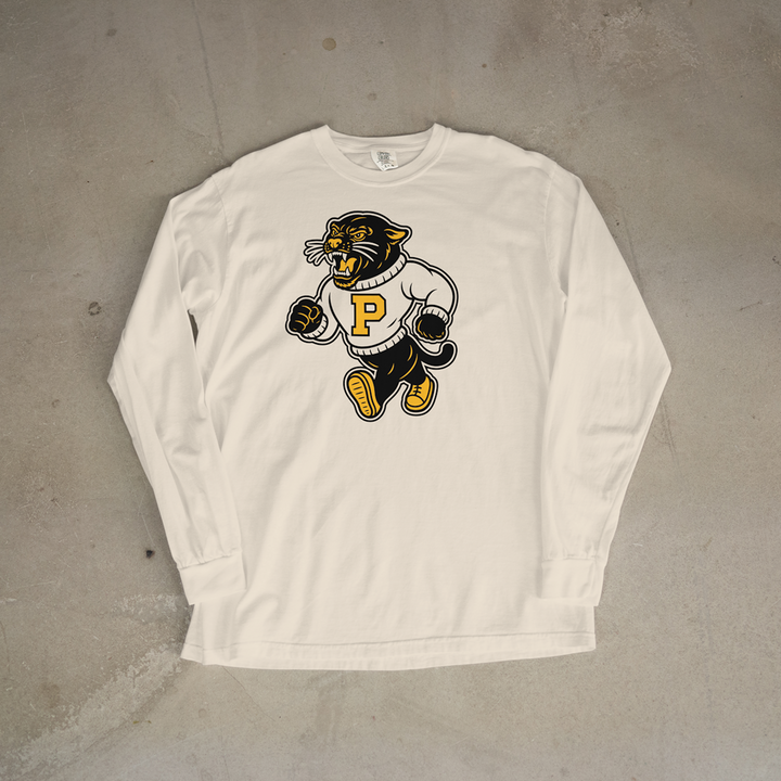 Paola Marching Panther Mascot Comfort Colors® Long Sleeve Tee