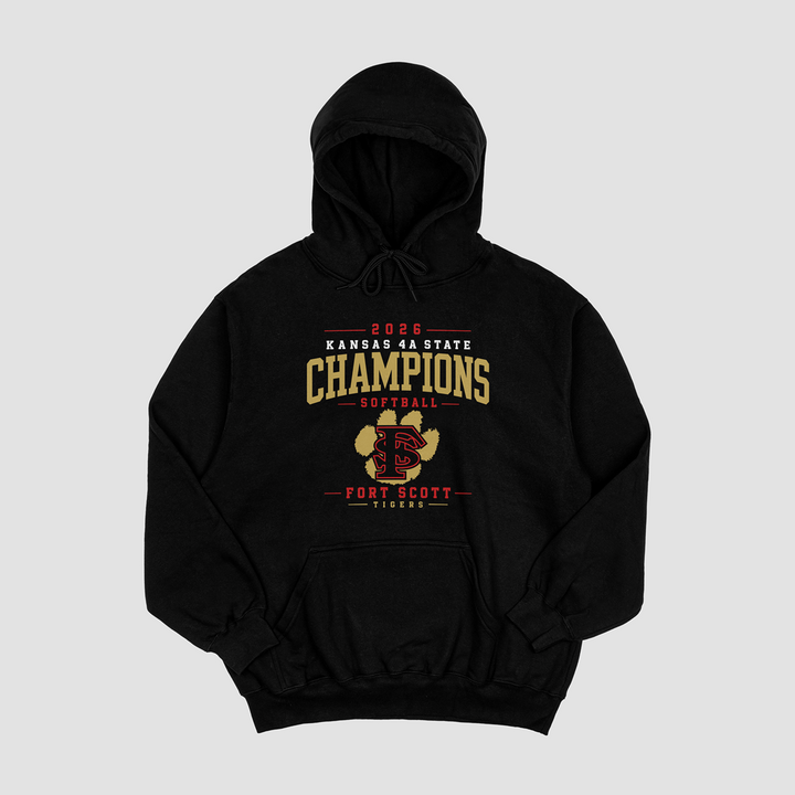 Fort Scott Tigers Softball 2026 State Champions Hooded Fleece