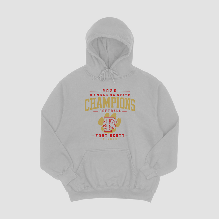 Fort Scott Tigers Softball 2026 State Champions Hooded Fleece