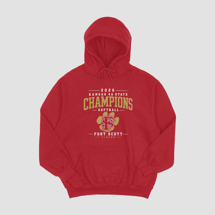 Fort Scott Tigers Softball 2026 State Champions Hooded Fleece