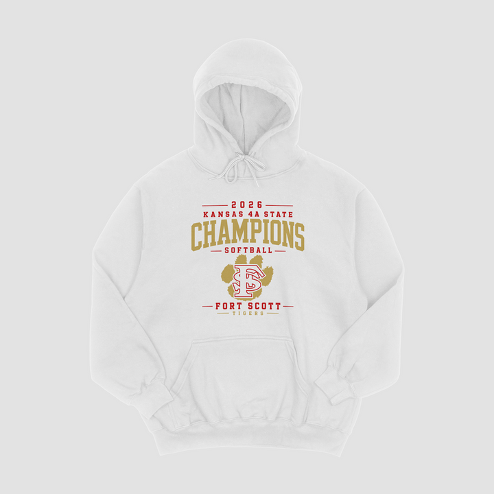 Fort Scott Tigers Softball 2026 State Champions Hooded Fleece