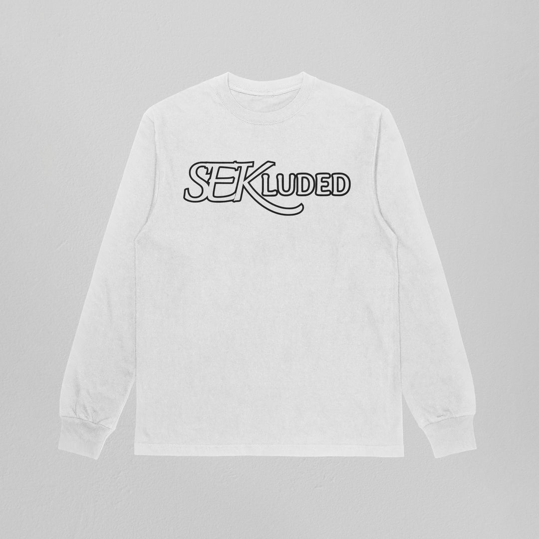SEKLUDED Team Black & White Heavyweight Long Sleeve Tee