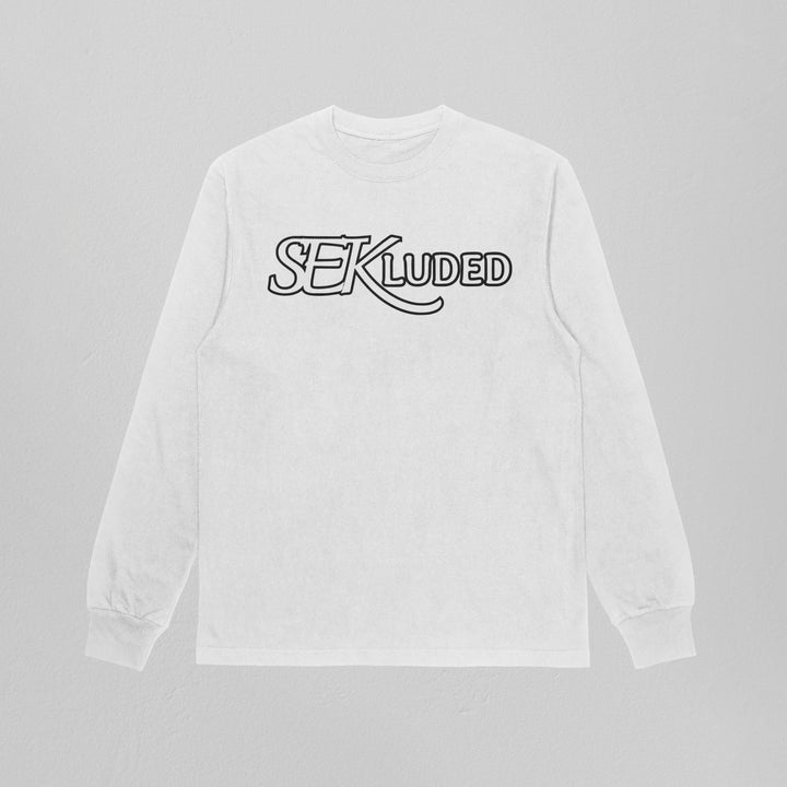 SEKLUDED Team Black & White Heavyweight Long Sleeve Tee