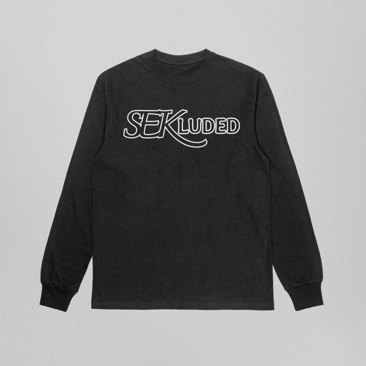 SEKLUDED Team Black & White Heavyweight Long Sleeve Tee
