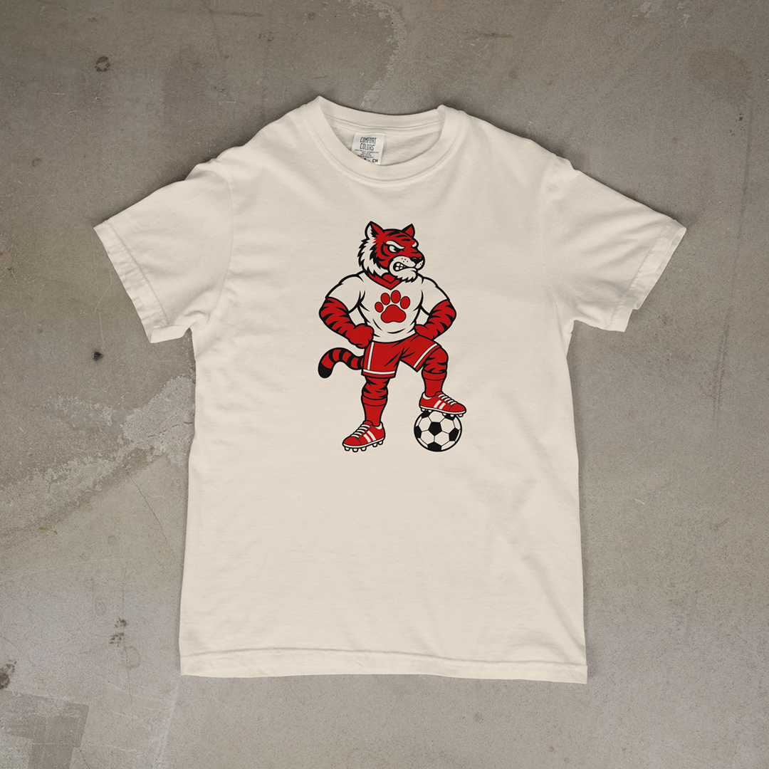 Fort Scott Tiger Soccer Mascot Comfort Colors® Short Sleeve Tee