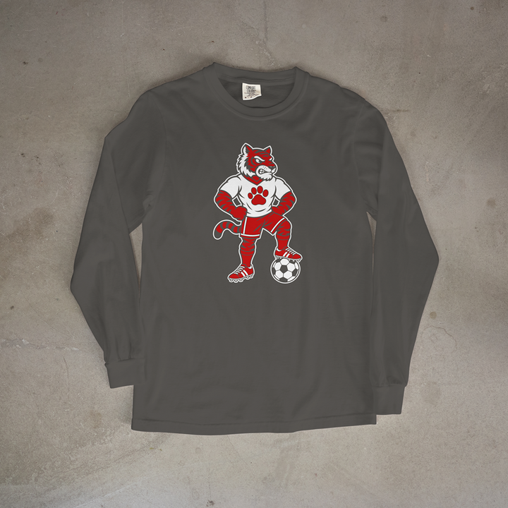 Fort Scott Tiger Soccer Mascot Comfort Colors® Long Sleeve Tee