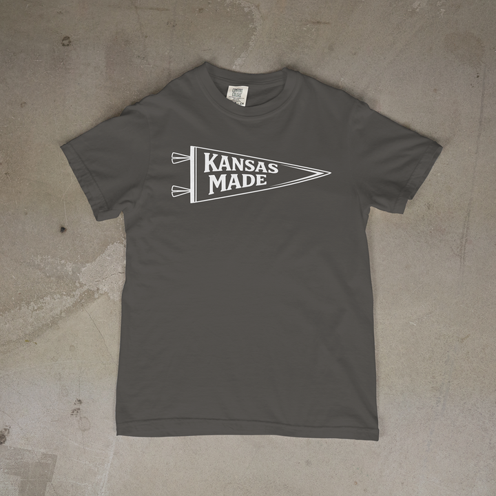 Kansas Made Pennant Comfort Colors® Short Sleeve Tee