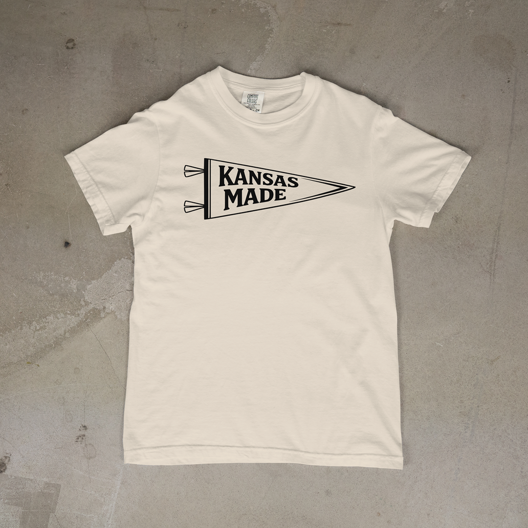 Kansas Made Pennant Comfort Colors® Short Sleeve Tee
