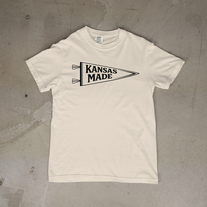 Kansas Made Pennant Comfort Colors® Short Sleeve Tee