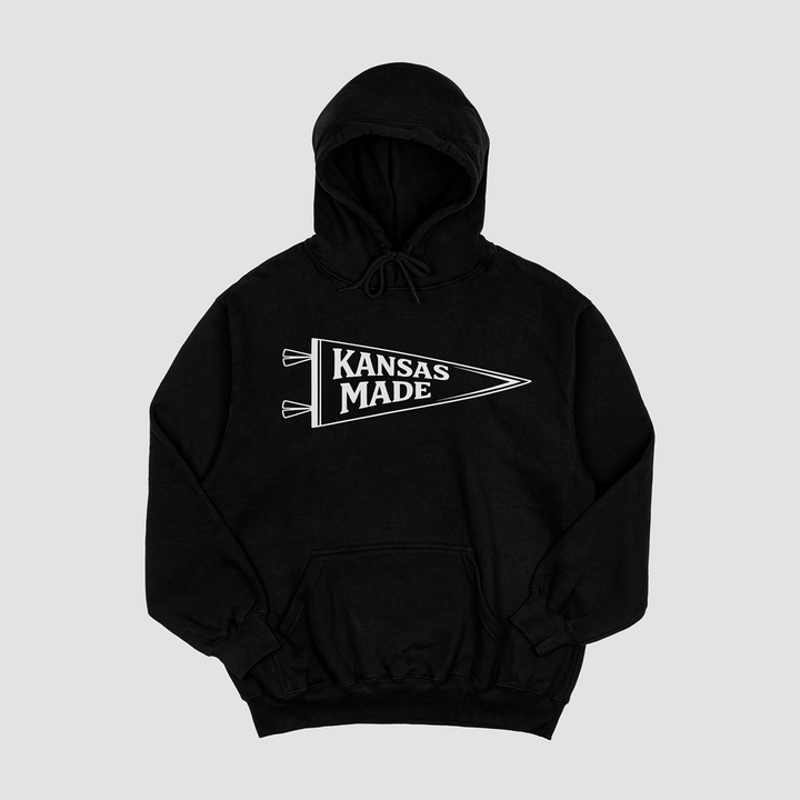 Kansas Made Pennant Hooded Fleece