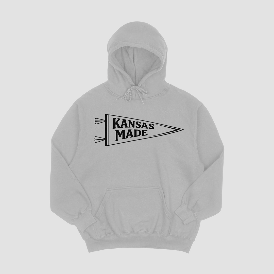 Kansas Made Pennant Hooded Fleece